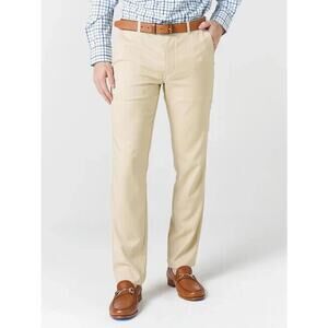 Mizzen + Main Performance Baron Athletic Tapered Pants Tan Beige Men's Size 36